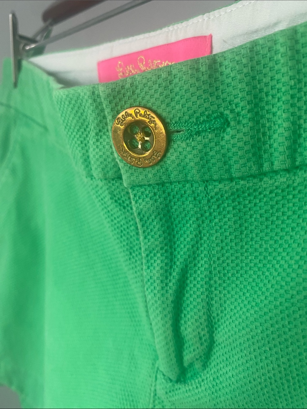 Lilly Pulitzer Green Scallop Hem Bermuda Shorts - Picture 5 of 8